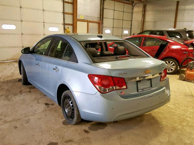 1G1PH5S97B7183609 - 2011 CHEVROLET CRUZE BLUE photo 3