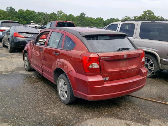 1B3HB28BX7D177805 - 2007 DODGE CALIBER RED photo 3