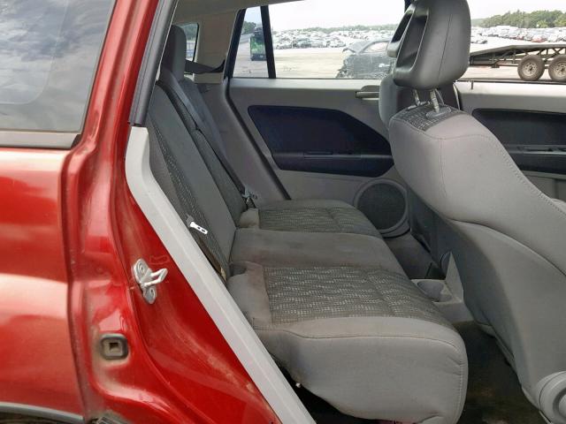 1B3HB28BX7D177805 - 2007 DODGE CALIBER RED photo 6