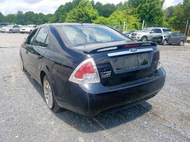 3FAHP08Z87R236509 - 2007 FORD FUSION SEL BLACK photo 3