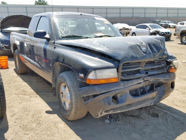 1B7GL23Y1VS260017 - 1997 DODGE DAKOTA BLACK photo 1