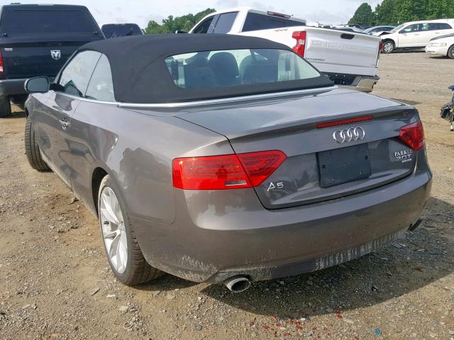 WAULFAFH3EN012553 - 2014 AUDI A5 PREMIUM GRAY photo 3