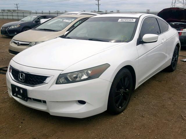 1HGCS12898A005978 - 2008 HONDA ACCORD EXL WHITE photo 2