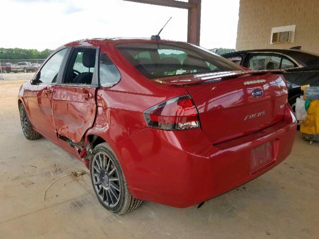 1FAHP3GNXBW168381 - 2011 FORD FOCUS SES RED photo 3