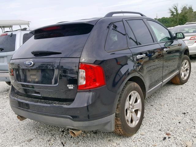 2FMDK4JC2BBB57845 - 2011 FORD EDGE SEL BLACK photo 4