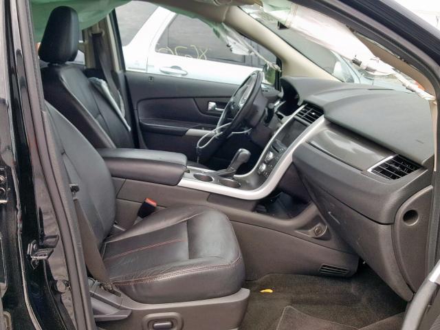 2FMDK4JC2BBB57845 - 2011 FORD EDGE SEL BLACK photo 5