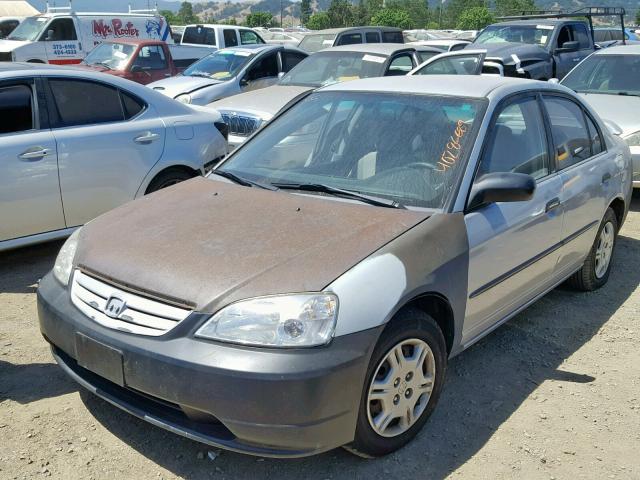 2HGES16162H558697 - 2002 HONDA CIVIC DX GRAY photo 2