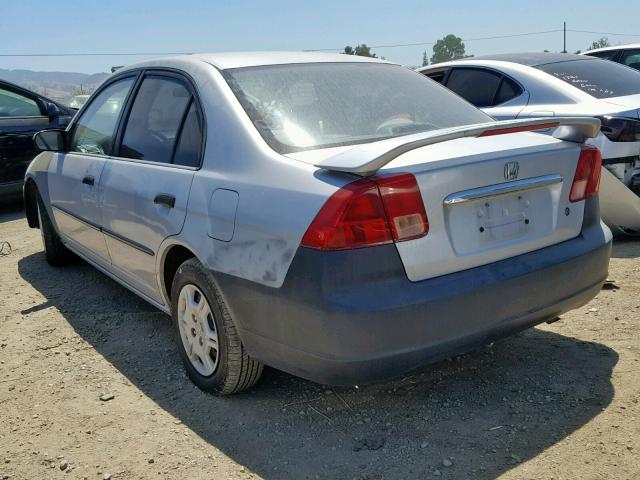 2HGES16162H558697 - 2002 HONDA CIVIC DX GRAY photo 3