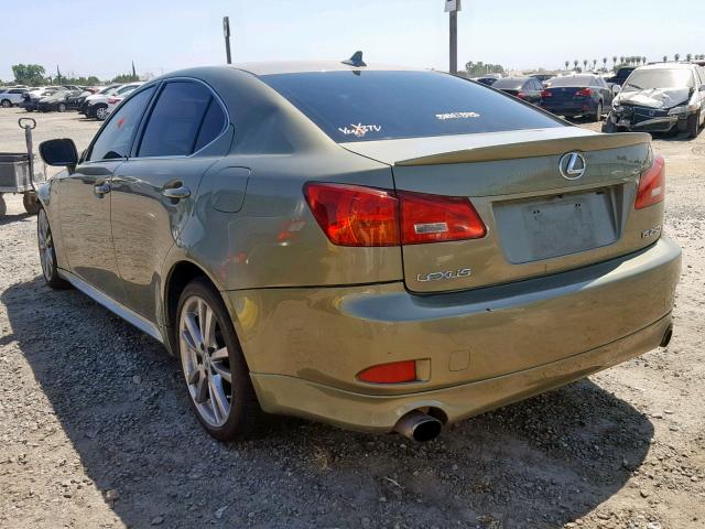 JTHBK262785056926 - 2008 LEXUS IS 250 GREEN photo 3