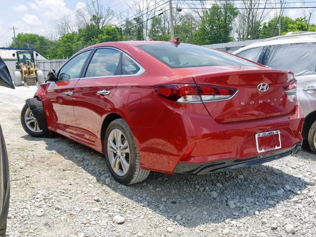 5NPE34AF9JH685918 - 2018 HYUNDAI SONATA SPO RED photo 3