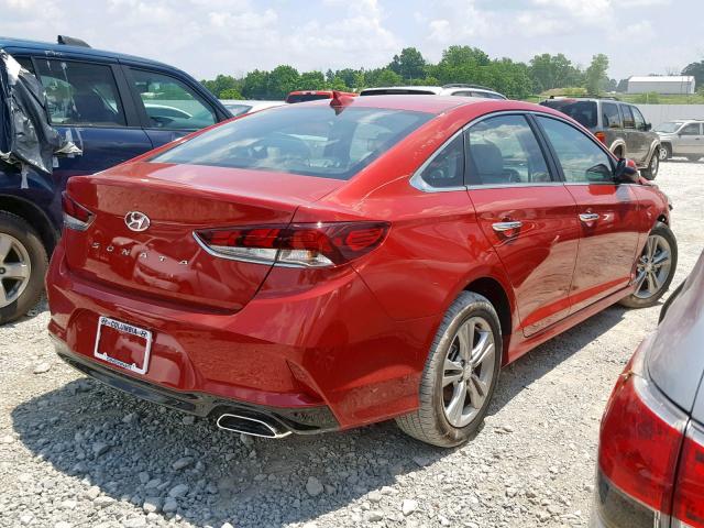 5NPE34AF9JH685918 - 2018 HYUNDAI SONATA SPO RED photo 4