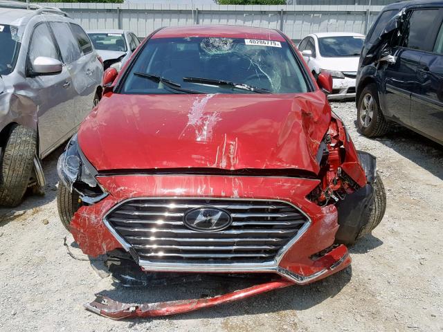 5NPE34AF9JH685918 - 2018 HYUNDAI SONATA SPO RED photo 9