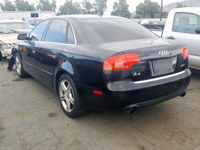 WAUAF78E37A052641 - 2007 AUDI A4 2 BLACK photo 3