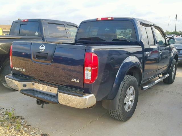 1N6AD07W77C455114 - 2007 NISSAN FRONTIER C BLUE photo 4