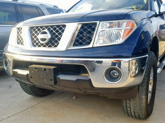 1N6AD07W77C455114 - 2007 NISSAN FRONTIER C BLUE photo 9