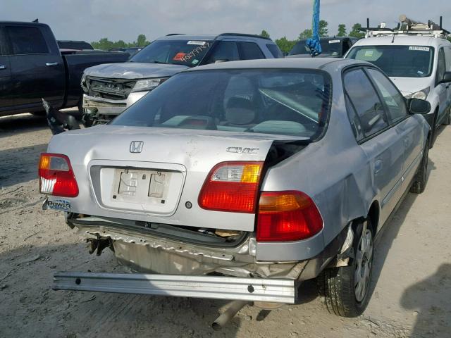 2HGEJ6618YH548942 - 2000 HONDA CIVIC BASE SILVER photo 4