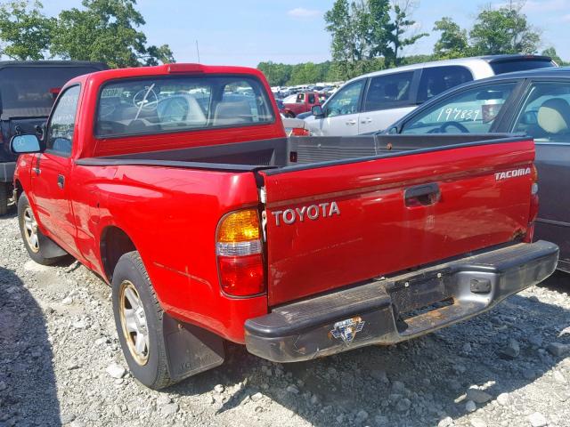 5TENL42N33Z151013 - 2003 TOYOTA TACOMA RED photo 3