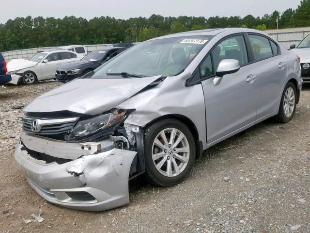 2HGFB2F93CH569142 - 2012 HONDA CIVIC EXL SILVER photo 2