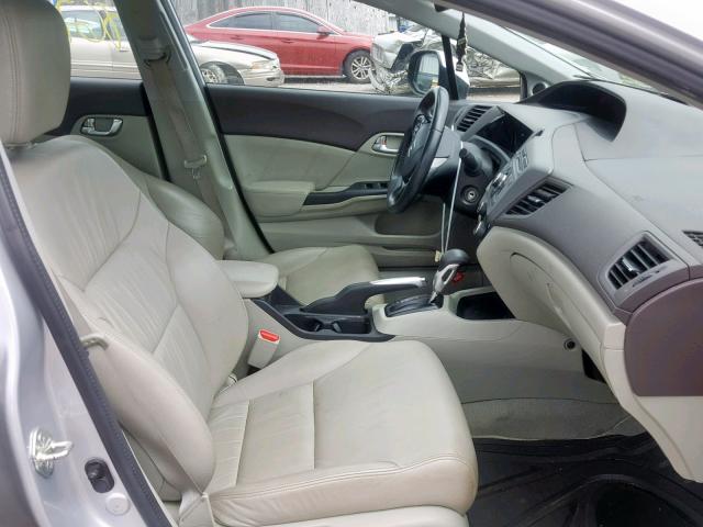 2HGFB2F93CH569142 - 2012 HONDA CIVIC EXL SILVER photo 5