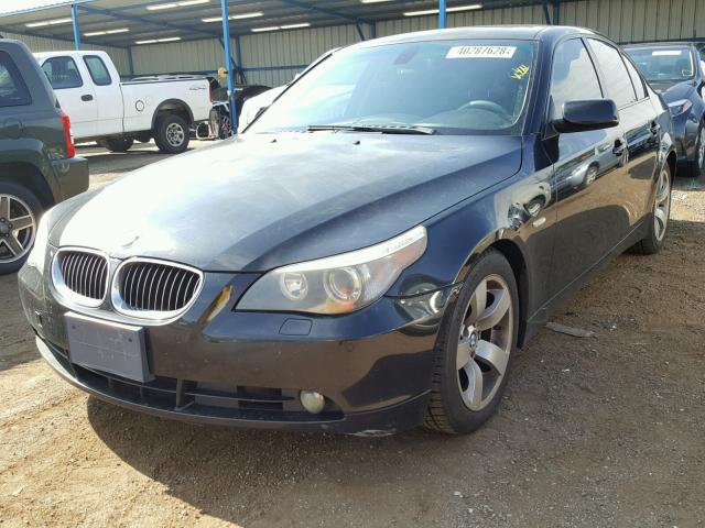 WBANE53597CW61639 - 2007 BMW 525 I BLACK photo 2