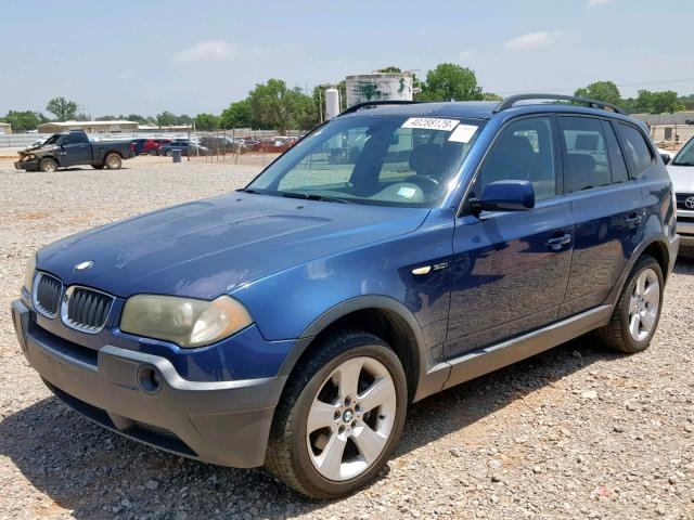 WBXPA93494WC30126 - 2004 BMW X3 3.0I BLUE photo 2