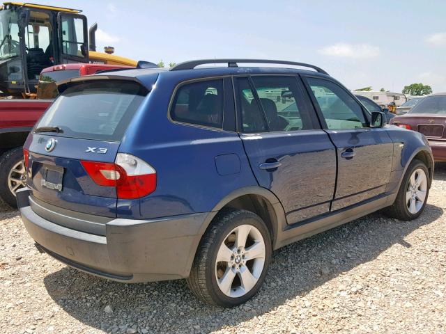 WBXPA93494WC30126 - 2004 BMW X3 3.0I BLUE photo 4