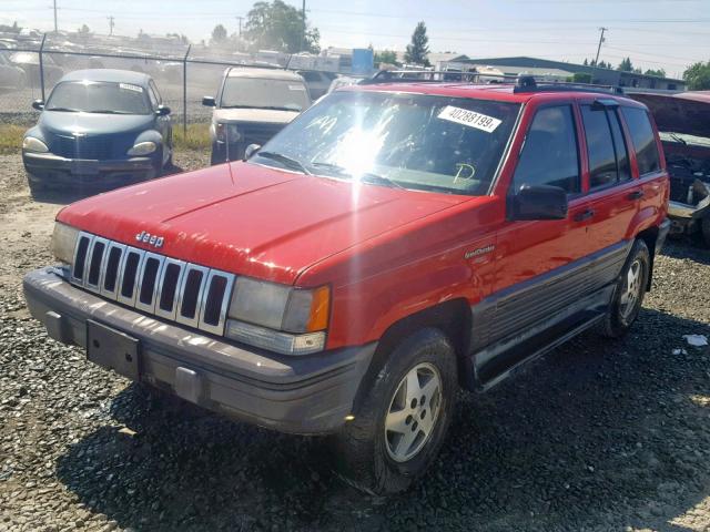 1J4GZ58Y7RC101392 - 1994 JEEP GRAND CHER RED photo 2