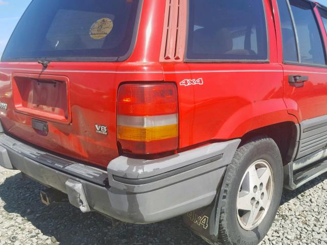 1J4GZ58Y7RC101392 - 1994 JEEP GRAND CHER RED photo 9