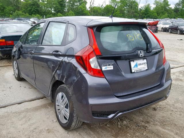 3HGGK5H46KM721759 - 2019 HONDA FIT LX GRAY photo 3