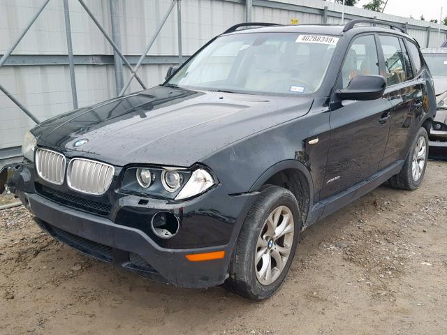 WBXPC9C4XAWJ32032 - 2010 BMW X3 XDRIVE3 BLACK photo 2