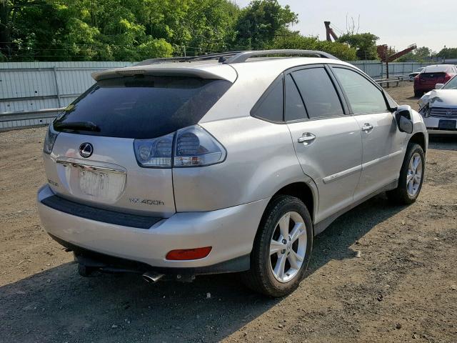 JTJGW31UX82851624 - 2008 LEXUS RX 400H SILVER photo 4