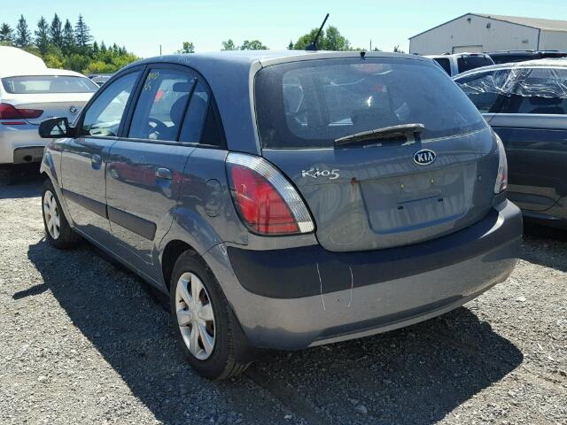 KNADE163266081256 - 2006 KIA RIO 5 GRAY photo 3