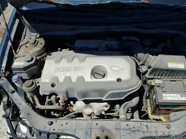 KNADE163266081256 - 2006 KIA RIO 5 GRAY photo 7