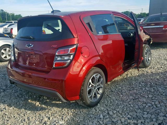 1G1JD6SB5K4112906 - 2019 CHEVROLET SONIC LT BURGUNDY photo 4