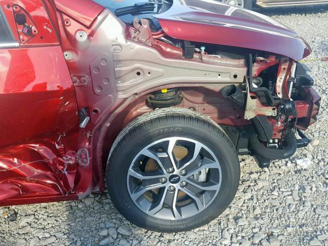 1G1JD6SB5K4112906 - 2019 CHEVROLET SONIC LT BURGUNDY photo 9