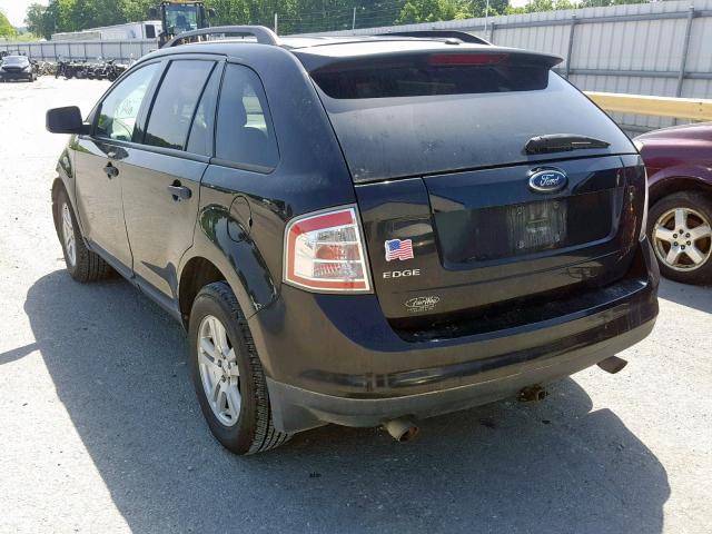 2FMDK36C07BA30117 - 2007 FORD EDGE SE BLACK photo 3