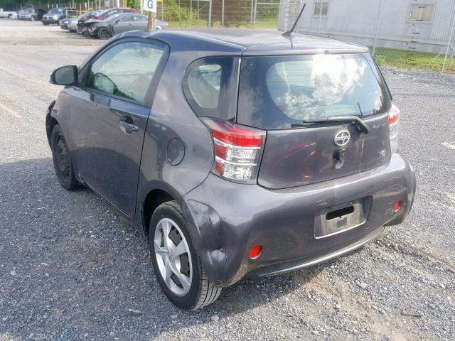 JTNJJXB0XCJ014795 - 2012 TOYOTA SCION IQ CHARCOAL photo 3