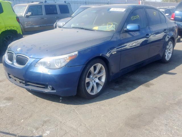 WBANB53587CN93682 - 2007 BMW 550 I BLUE photo 2