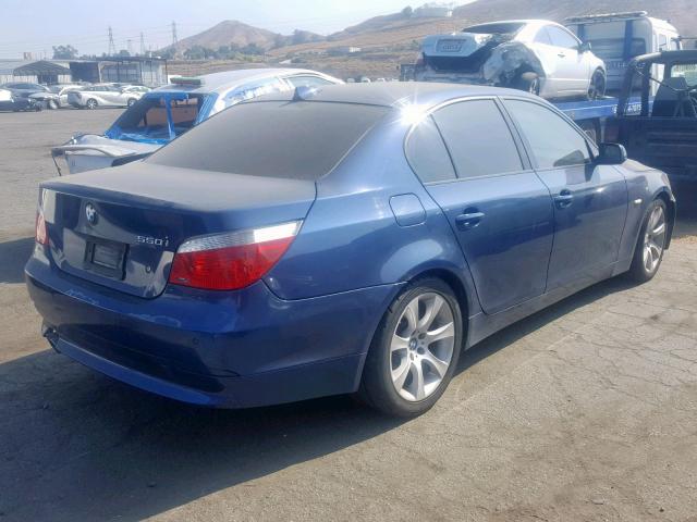 WBANB53587CN93682 - 2007 BMW 550 I BLUE photo 4