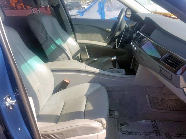 WBANB53587CN93682 - 2007 BMW 550 I BLUE photo 5