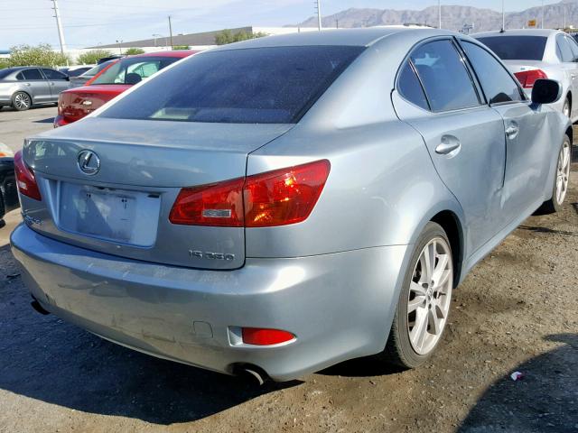 JTHBK262362020147 - 2006 LEXUS IS 250 BLUE photo 4