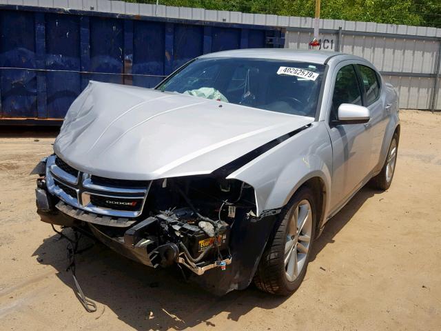 1B3BD1FG7BN517083 - 2011 DODGE AVENGER MA SILVER photo 2