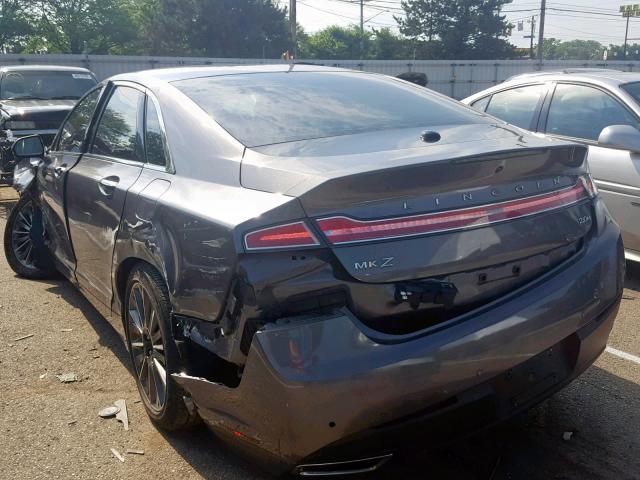 3LN6L2LU3ER822628 - 2014 LINCOLN MKZ HYBRID GRAY photo 3