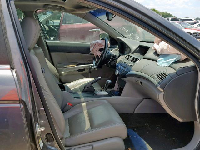 1HGCP26819A142268 - 2009 HONDA ACCORD EXL GRAY photo 5