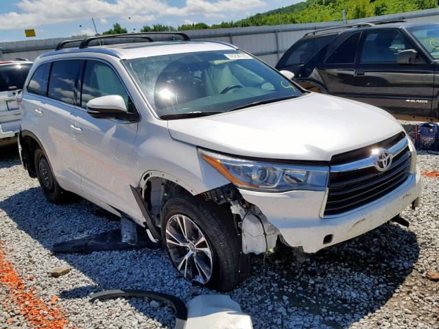 5TDKKRFHXGS161290 - 2016 TOYOTA HIGHLANDER WHITE photo 1