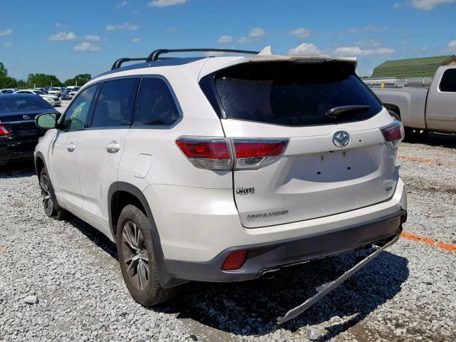 5TDKKRFHXGS161290 - 2016 TOYOTA HIGHLANDER WHITE photo 3