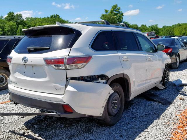 5TDKKRFHXGS161290 - 2016 TOYOTA HIGHLANDER WHITE photo 4