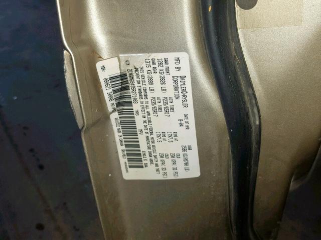 2C4GM68495R271083 - 2005 CHRYSLER PACIFICA T GOLD photo 10