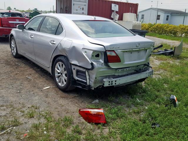 JTHDL5EF6A5002440 - 2010 LEXUS LS 460L SILVER photo 3