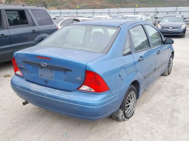 1FAFP33P4YW405289 - 2000 FORD FOCUS LX BLUE photo 4